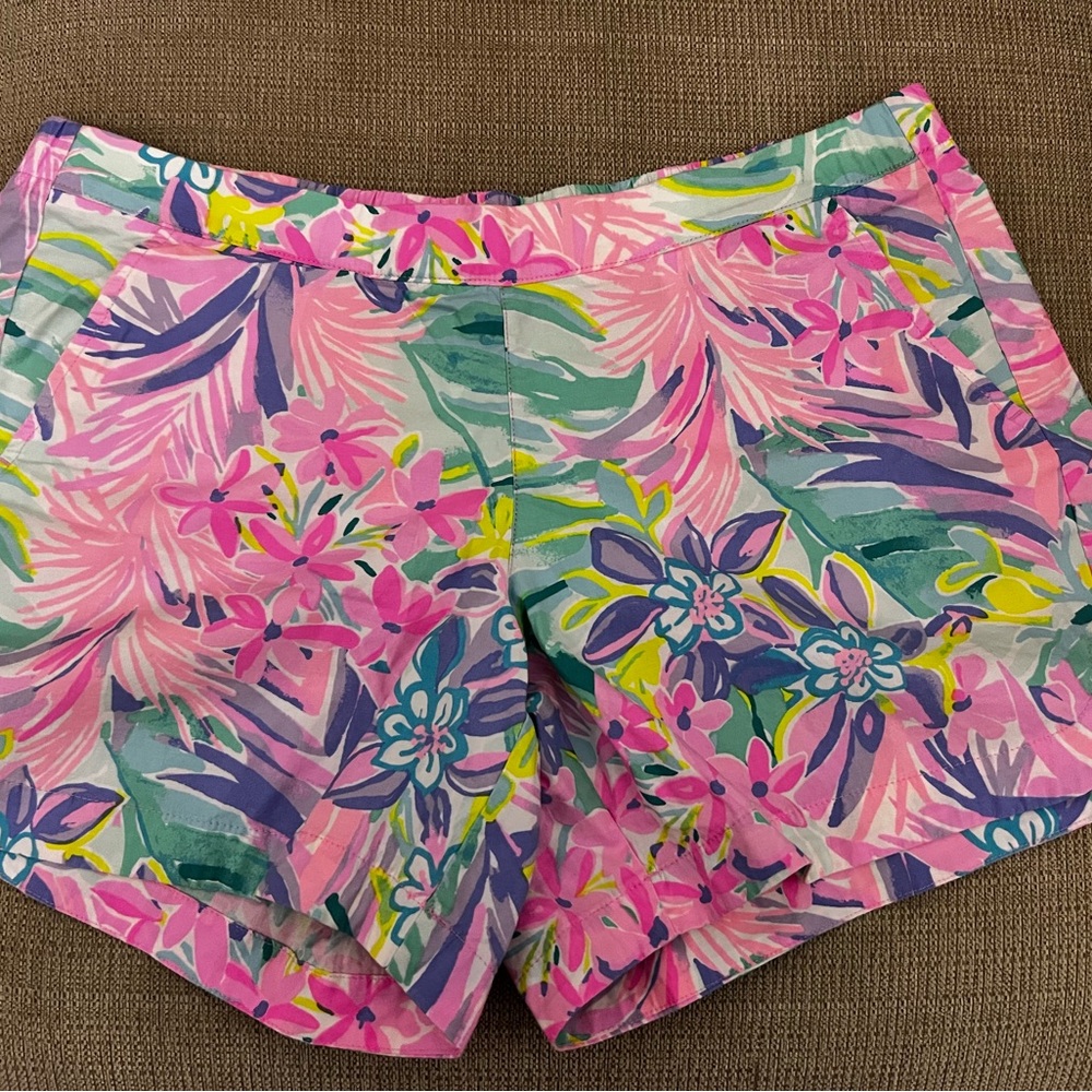 Lilly Pulitzer Pink Floral High Waist Shorts